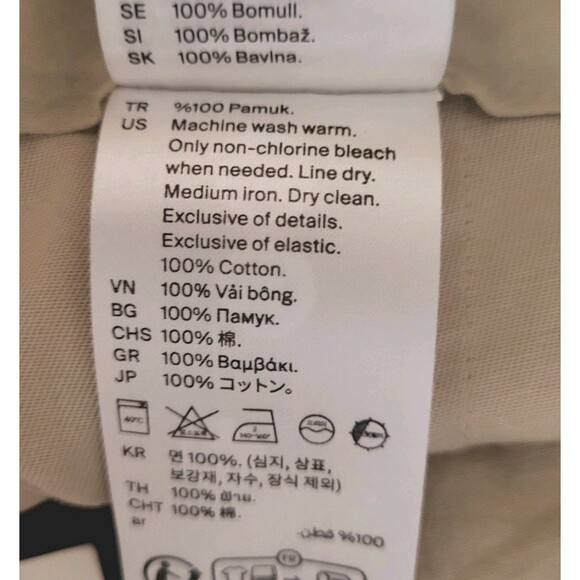 COS 12 New Wide Leg Relaxed Trouser Pleated Front Pants Neutral Beige Minimalist - Picture 8 of 14